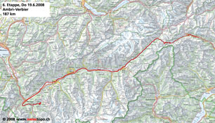 Tour de Suisse - Stage 6 Map