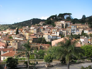 The village of Bormes-les-Mimosas